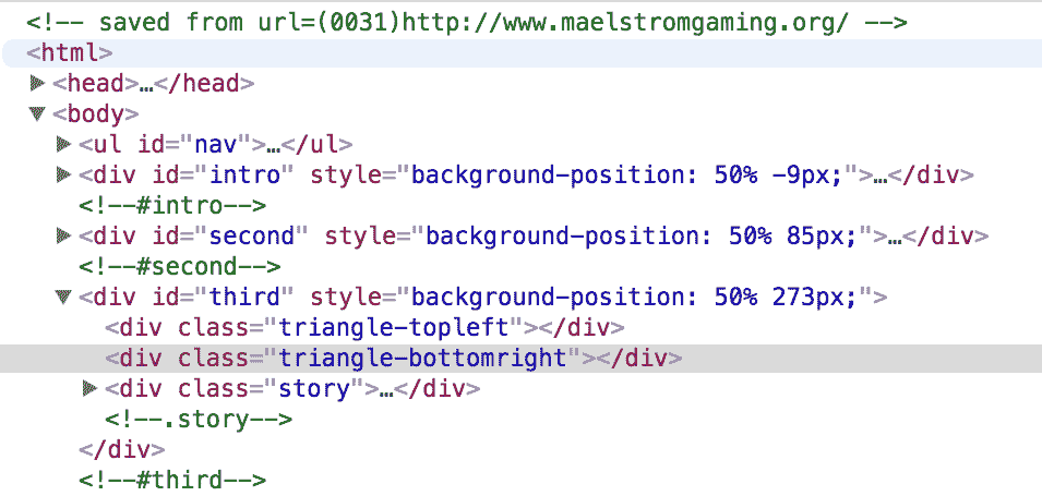 DOM inspector showing dangerous element styles